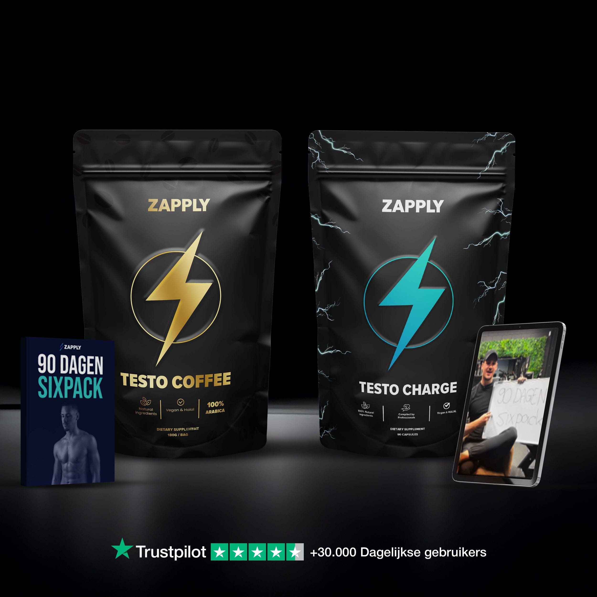 Zapply's Testosteron bundel-Testo Charge + Testo Coffee