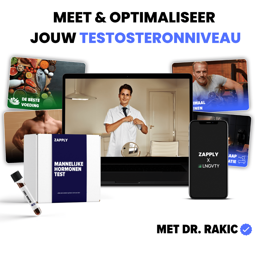 Zapply - Mannelijke hormonen test + Gratis Digitaal rapport, video consult & video training