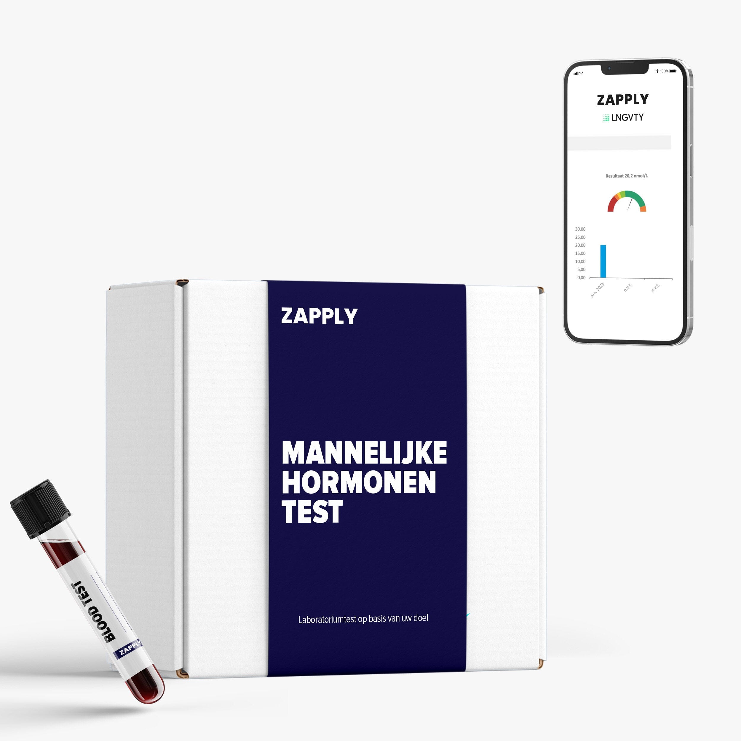 Zapply - Mannelijke hormonen test + Gratis Digitaal rapport, video consult & video training