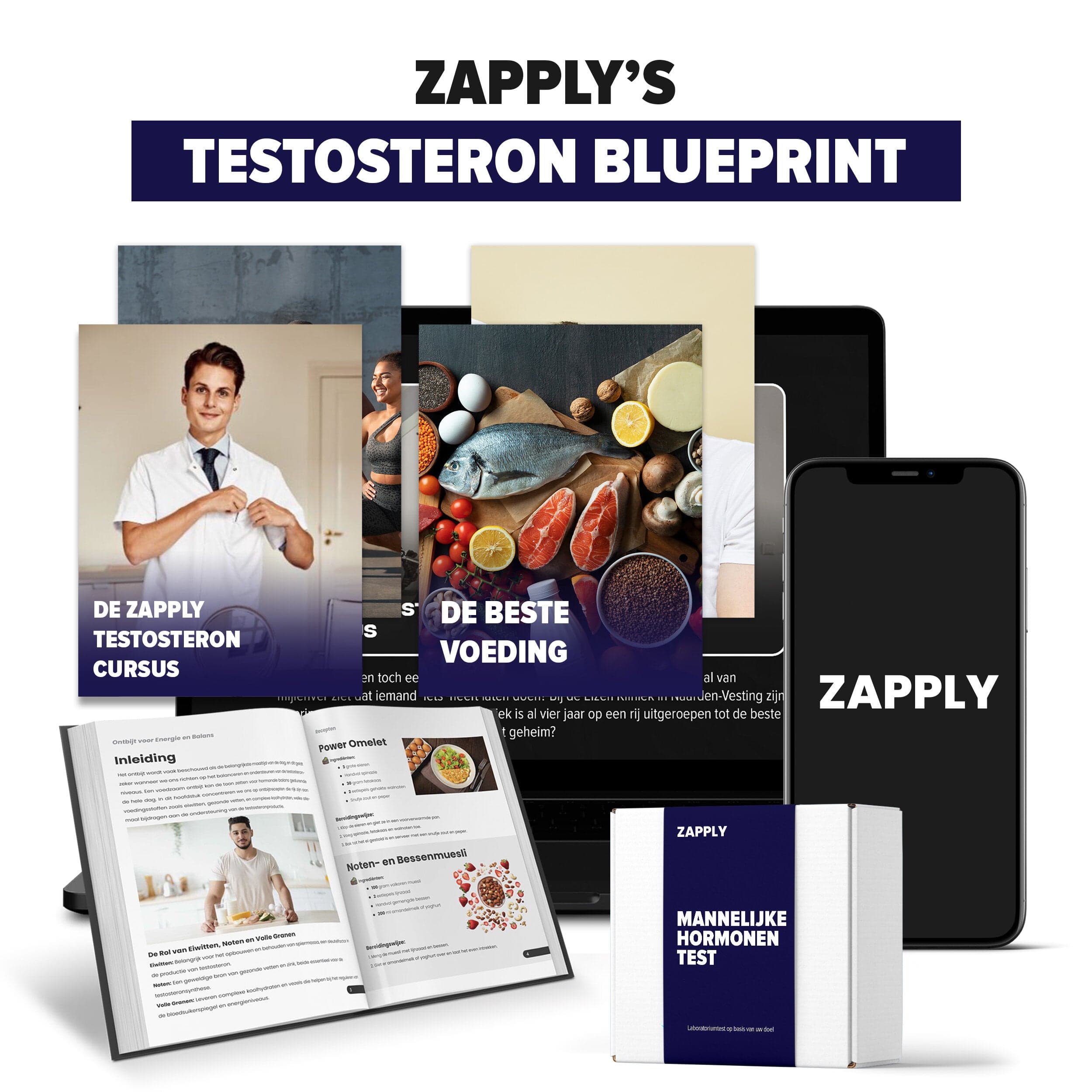 Zapply - Mannelijke hormonen test + Gratis Digitaal rapport, video consult & video training